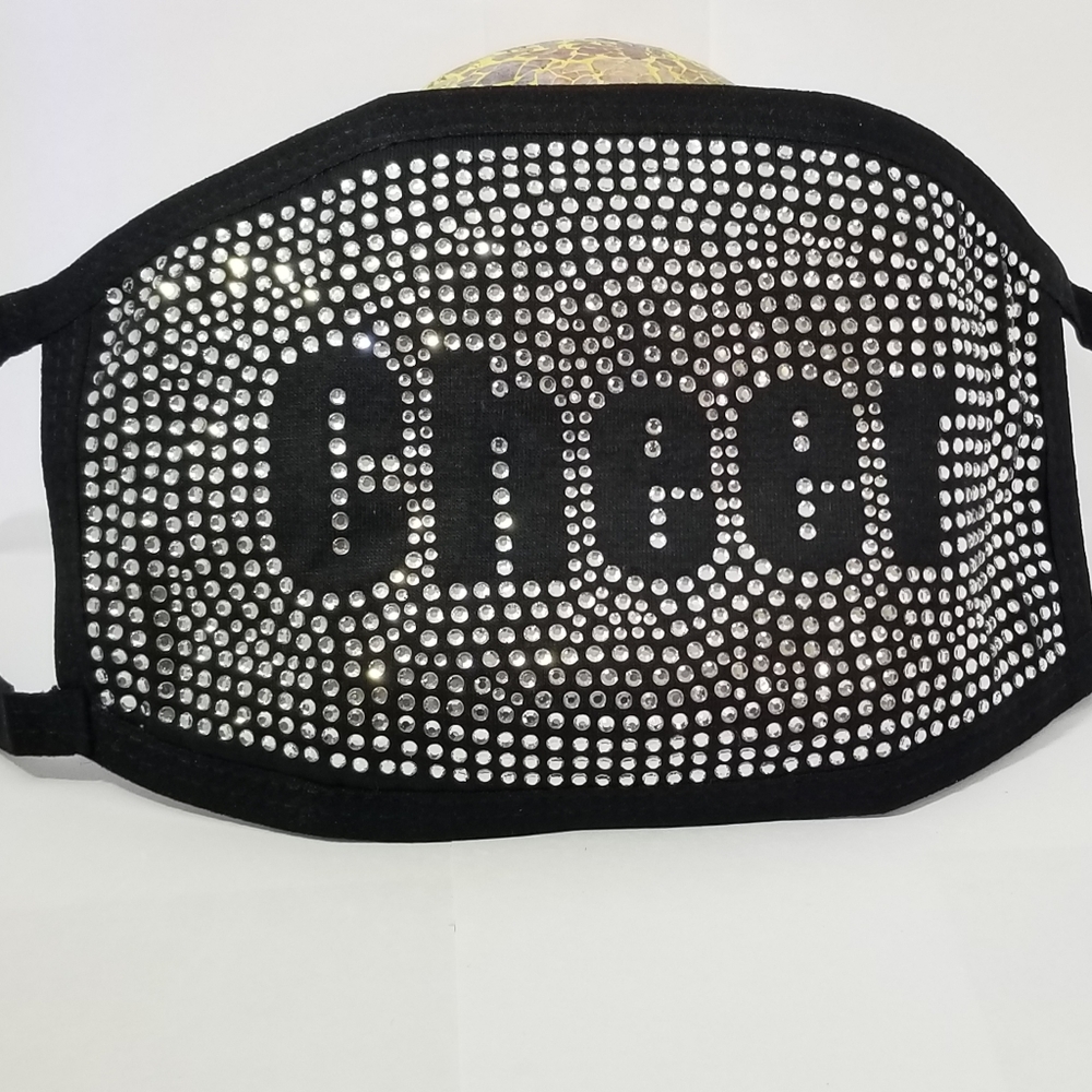 Cheer Rhinestone Face Mask